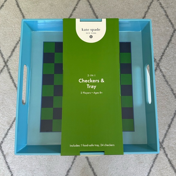 NWT Kate Spade New York x Target Melamine 2-in-1 Checkers and Serve Tray - Picture 3 of 9